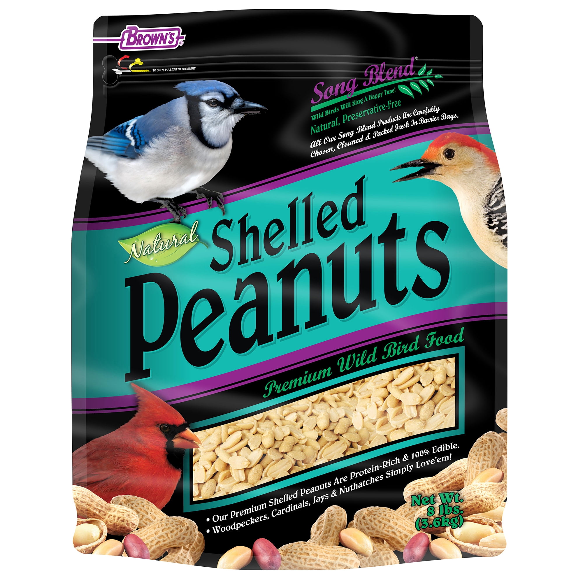 Song Blend Natural Shelled Peanuts, 8 lbs. Natural 1 Count (Pack of 1)