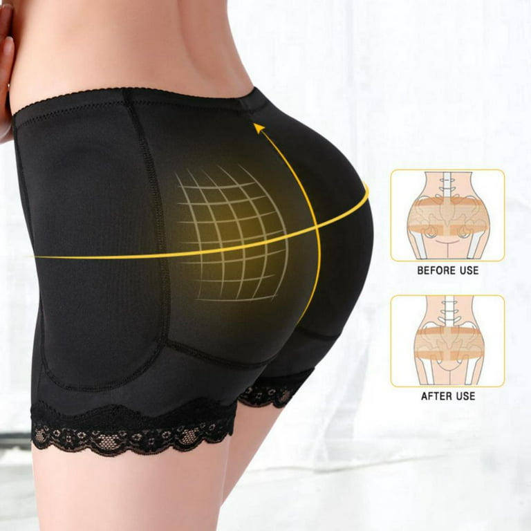Xmarks Butt Lifter Panties for Women Seamless Padded Underwear Booty Pads  Hip Enhancer Lace Shapewear Boyshorts 2 Pack 3XL 