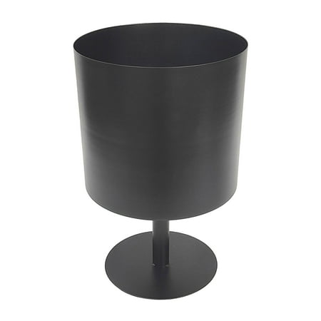 Sagebrook Home Metal 8  Flat Round Base Planter  Black