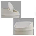 thumbnail image 3 of 2 Liter Plastic Desktop Swing Lid Dustbin For Waste (white), 3 of 5