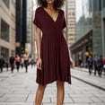 thumbnail image 3 of Summer Dresses for Women 2024,Women's Surplice Dress (Available In Plus Size),Strapless Dress(Size:M), 3 of 6