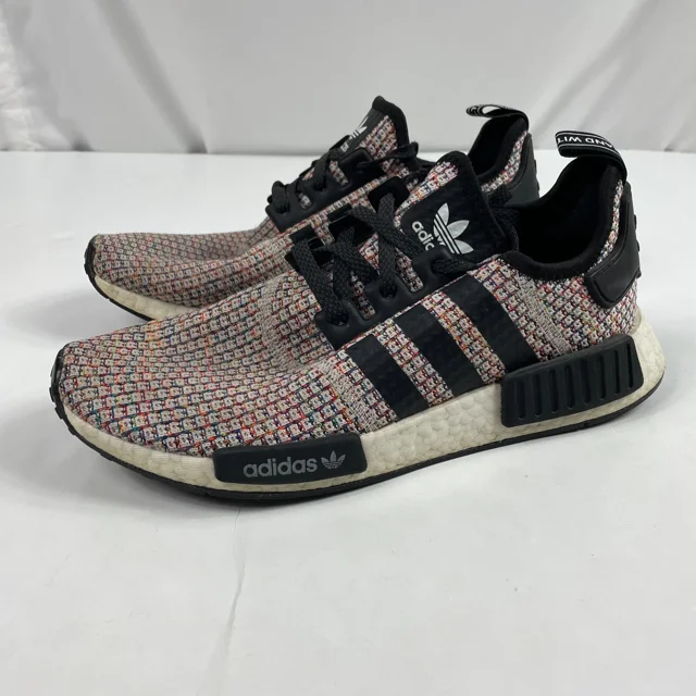 Adi - das Shoes Mens 10 NMD R1 Rainbow Running Athletic Workout Gym Training Red