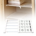 thumbnail image 4 of Expandable Closet Tension Shelf Cabinet Organizer Shoe Cabinet Divider Wardrobe Flower Partition Separation Storage Rack White Retractable Garden Flower 24Cm Shoe, 4 of 8