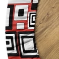 thumbnail image 5 of Ambesonne Abstract Fitted Round Tablecloth, Minimalist Retro, 45"- 56" Diameter, Vermilion and Charcoal Grey, 5 of 5
