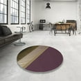 thumbnail image 3 of Ahgly Company Indoor Round Patterned Dark Almond Brown Area Rugs, 8' Round, 3 of 6