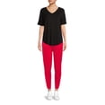 thumbnail image 4 of Time and Tru Women's Velour Jogger Pants, 4 of 5
