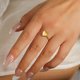 thumbnail image 4 of Anillo de cristal ajustable para mujer, joyería elegante con piedras preciosas, anillo de amor, decoración de fiesta, adorno (oro, talla única) JM, 4 of 5