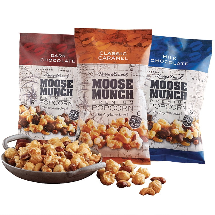 Moose Munch Premium Popcorn Tin Trio by Harry & David, Classic Caramel