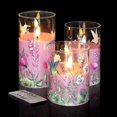 thumbnail image 1 of 3 PCS Hummingbird Glass Flameless Candles, 1 of 5
