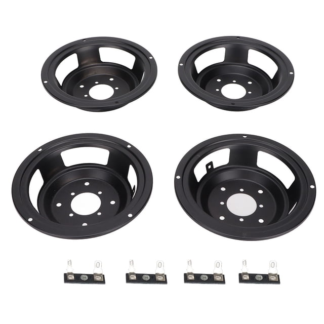 5 4 Pcs Cadre de Bassin de Haut-Parleur 5 Pouces Support de Bassin de Haut-Parleur avec Languettes de Soudure pour Haut-Parleur DIY et Haut-Parleur Réparateur