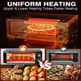 thumbnail image 3 of Ataucjin Electric Pizza Oven,Indoor Countertop Pizza Oven Commercial Pizza Maker Machine for Home with Timer Stainless Steel Pizza Cooker, 3 of 9