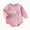 Pink, variant on Newborn Baby Girl Romper 3D Flower Fall Winter Clothes Striped Waffle Bubble Sweatshirt Cute Coming Home Outfit(6-12 Months,Pink)