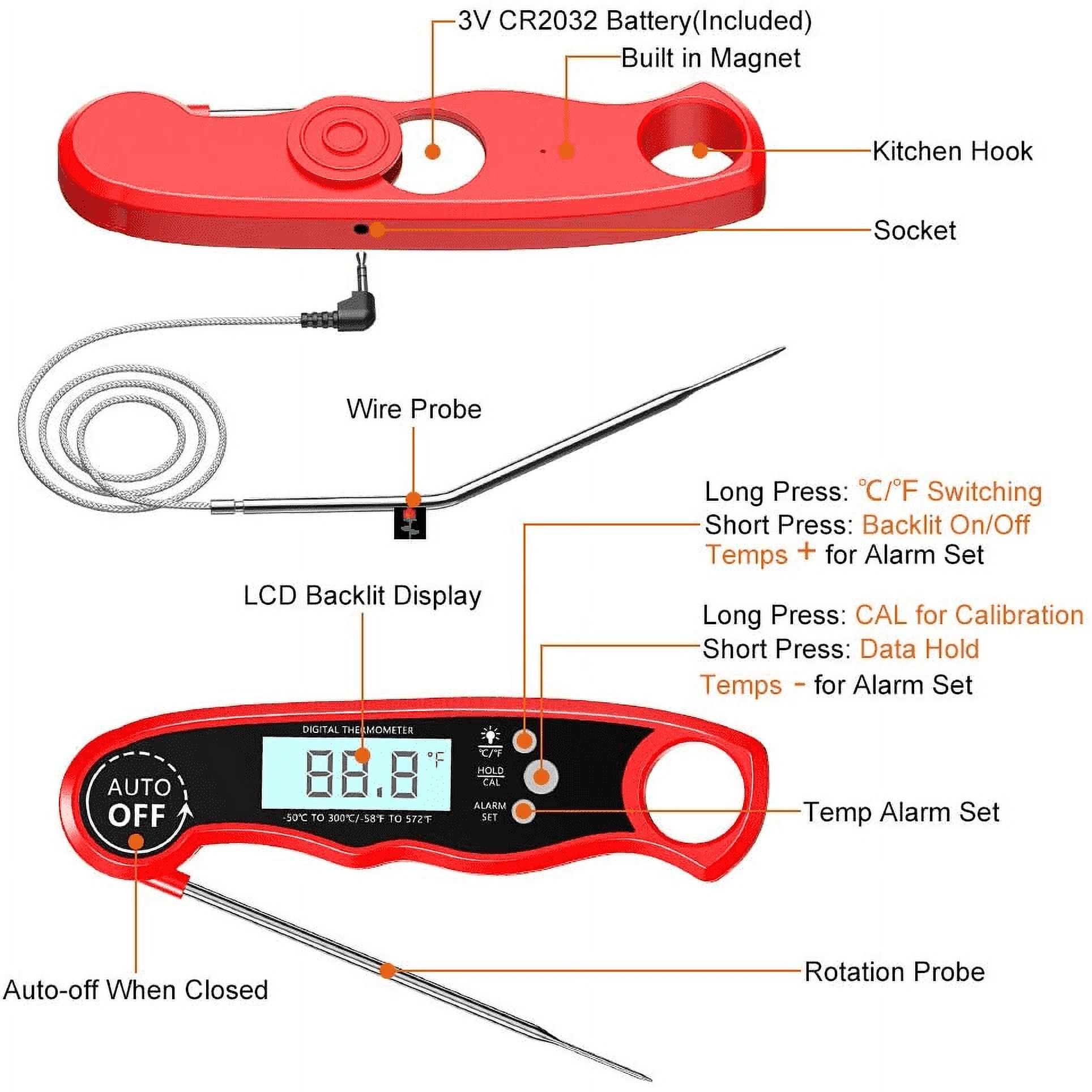COWIN Digital Dual Probe Meat Thermometer photo 2