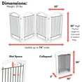 thumbnail image 3 of Internet's Best Wire Dog Gate with Arched Top - 4 Panel - 30" Tall - White, 3 of 9