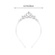 thumbnail image 5 of KAKOWELY Delicada tiara con forma de corazón y cristales de imitación para niña de las flores para bodas y fiestas (plateada), 5 of 5