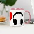 thumbnail image 4 of CafePress - I Heart Music Mug - 11 oz Ceramic Mug - Novelty Coffee Tea Cup, 4 of 6