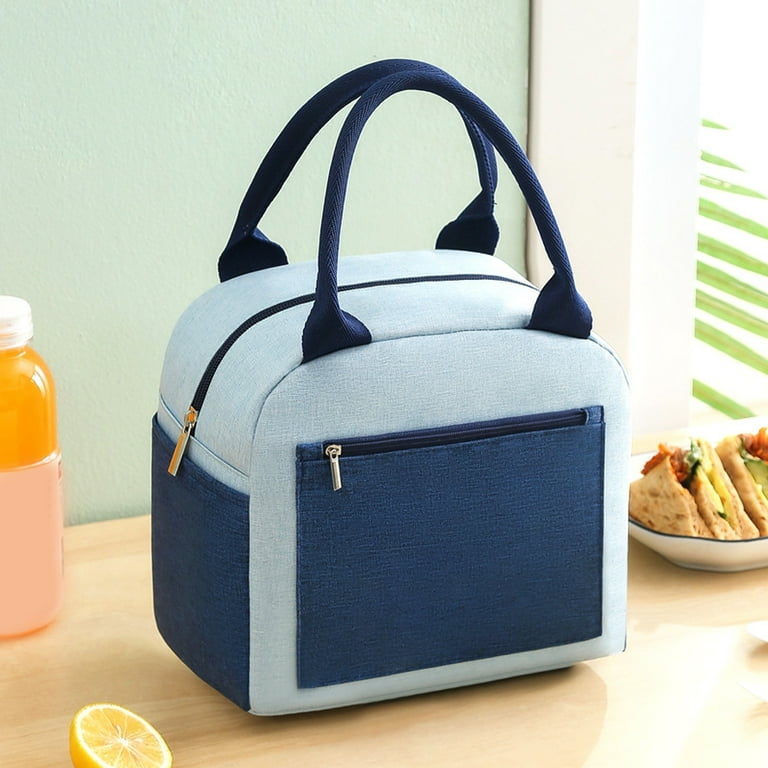 reusable insulated lunch bag with side pocket leak proof lunch box