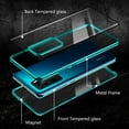 thumbnail image 2 of Dteck Magnetic Case for Samsung Galaxy S22 Ultra 6.8 inch Magnetic Adsorption Double-Sided Tempered Glass Screen Protector Metal Bumper Full Body Rugged Case, Blue, 2 of 5