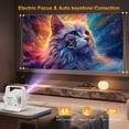 thumbnail image 4 of Sinrathu 4K Support 1080P 16000LM Projector with Wifi and Bluetooth,  Smart Projector, Video Projector for Home Theater,  Portable Outdoor Movie Projector 5G/2.4G, 4 of 8