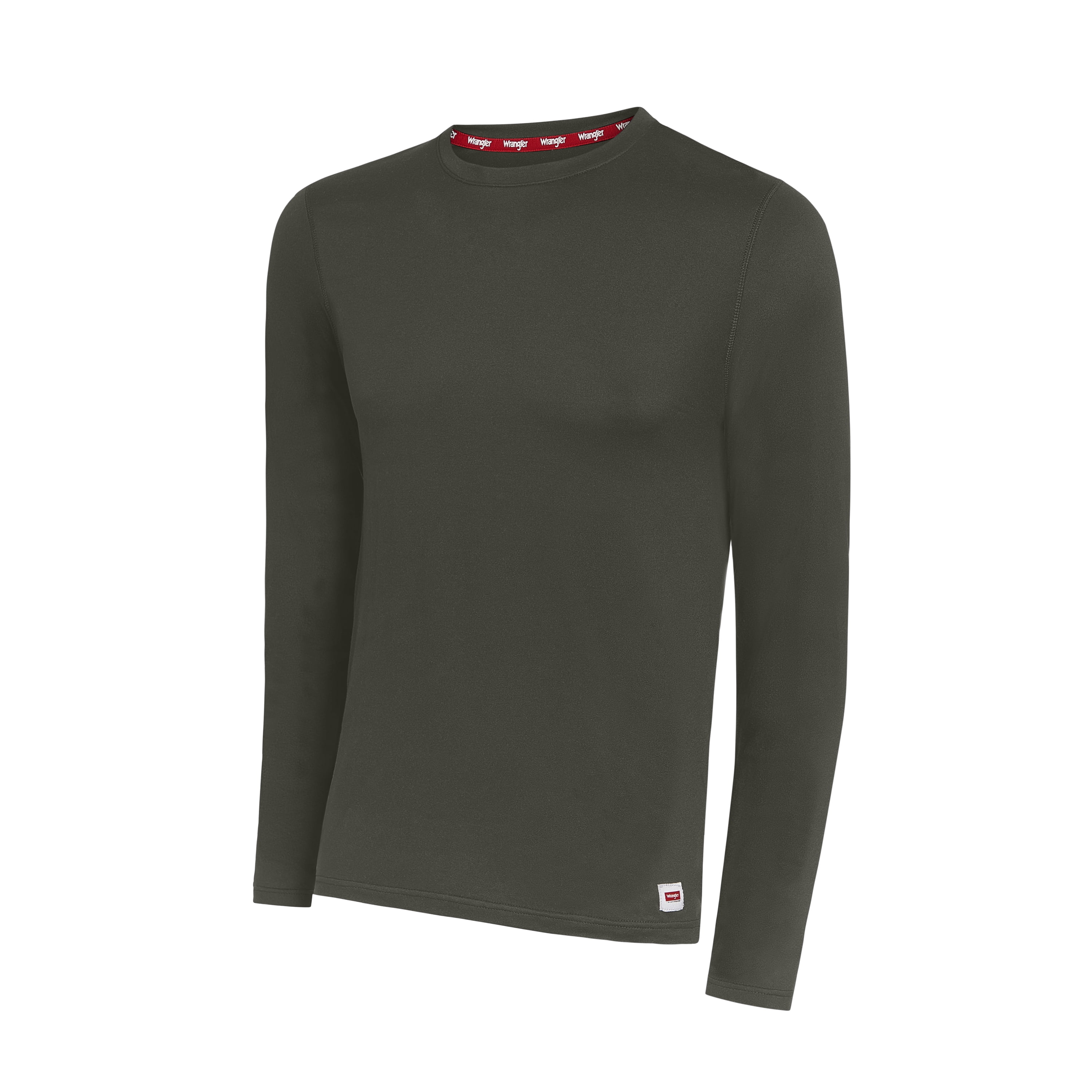 Wrangler Brushed Performance Top Base Layer for Men, Thermal Fabric Long Sleeve Shirt, M-2XL