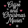 thumbnail image 2 of Junior's Lost Gods Coffee and Christmas Movies Distressed  Graphic Tee Black 1X, 2 of 4