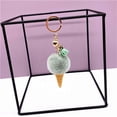 thumbnail image 4 of LICEWO Modern Ice Cream Shaped Keychain Plush Pompoms Keyring for Keys and Bags Lightweight Bag Pendant Key Accessory, 4 of 18