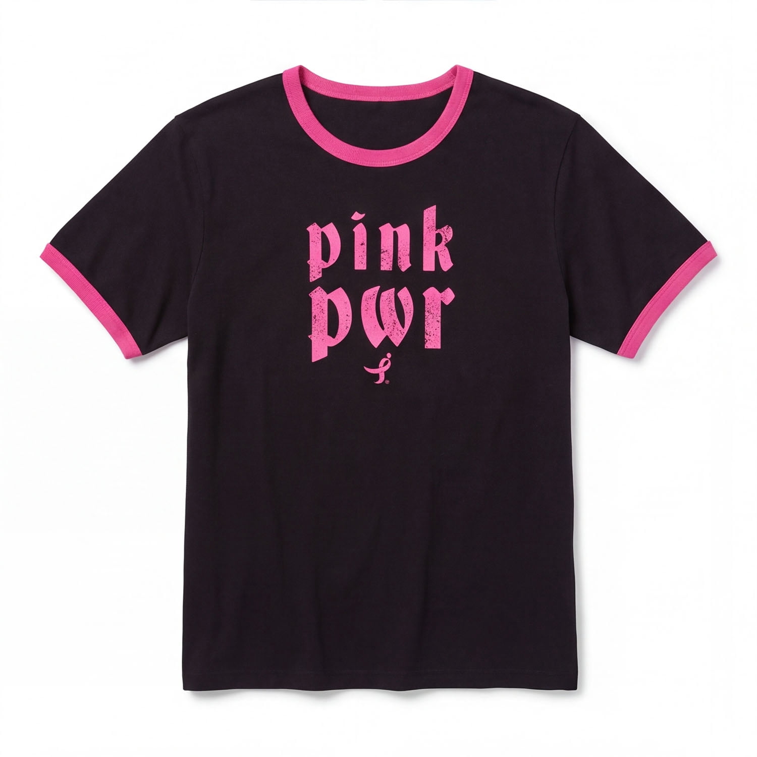 SUSAN G KOMEN MEN'S BLACKLETTER PINK MENS SGK SHORT SLEEVE TEE, BREAST CANCER AWARENESS SHIRT, SIZES XS-3XL
