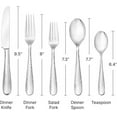 thumbnail image 2 of Hudson Essentials 40-Piece Hammered 18/10 Stainless Steel Flatware Set, Service for 8 - Bergamo, 2 of 4