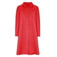 thumbnail image 4 of Usmixi Dresses for Women 2023 Casual Button Down Lightweight Loose Knee-Length Shirt Dresses Long Sleeve Lapel Solid Summer Midi Sun Dress Red XXL Clothes, 4 of 6