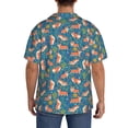 thumbnail image 5 of Balery Corgi with Flowers Men's Casual Button Down Shirt Short Sleeve Textured Summer Cuban Beach Shirts-Medium, 5 of 7