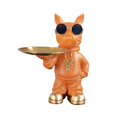 thumbnail image 1 of Bandeja de almacenamiento de escritorio para perros de resina, soporte decorativo para estatua, escultura multifunción, figurita moderna para entrada, , NARANJA Medio BLESIY bandeja de estatua, 1 of 4