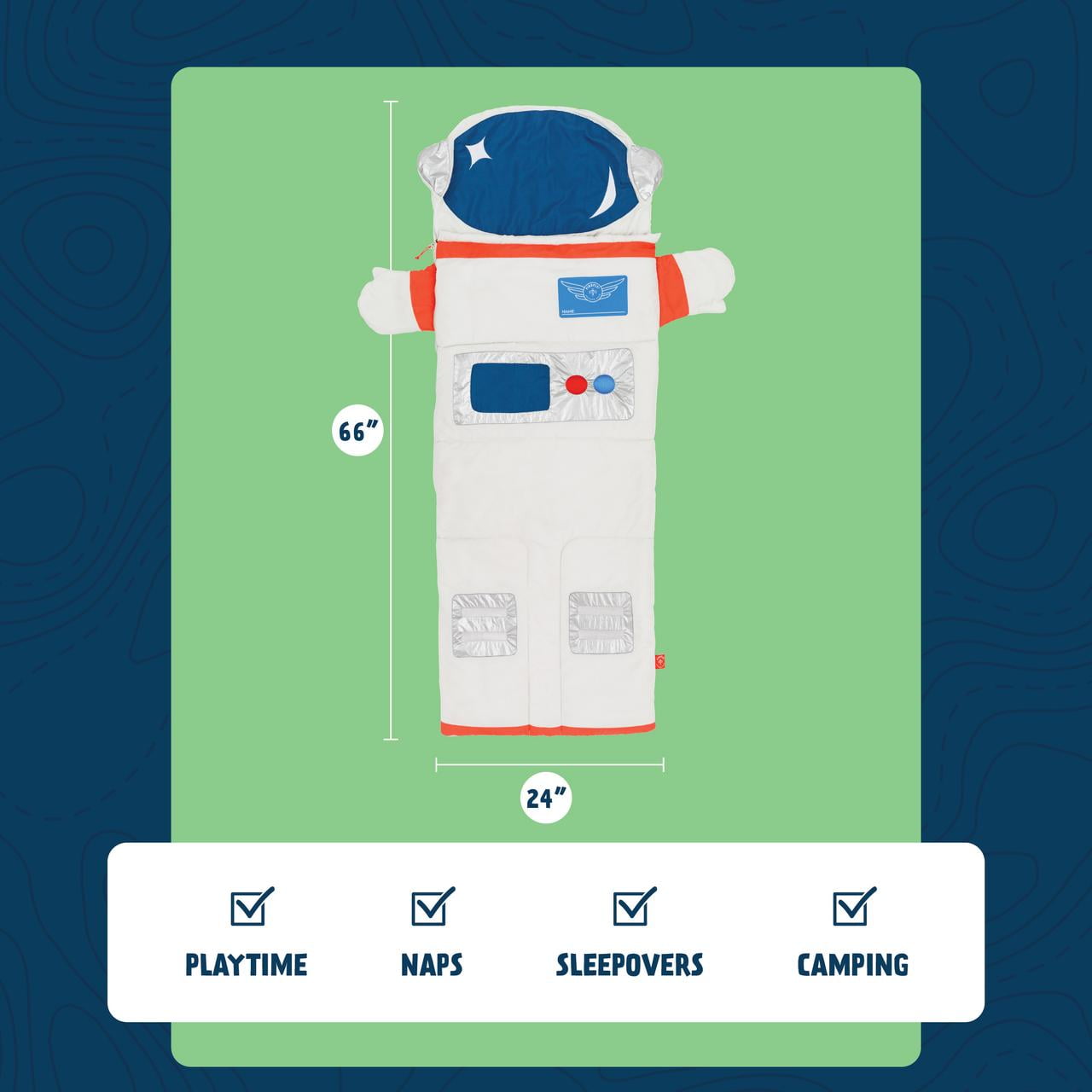 Firefly! Jett the Astronaut Kids Sleeping Bag, Grey