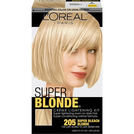 L'Oréal Paris Super Blonde Créme Lightening, 205 Light Brown To Light Blonde, 1 (Best Light Blonde Box Dye)