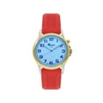 thumbnail image 1 of Bandini Womens Glow Watch - Washable Silicone Band - 28mm Analog Women's Easy Read Wrist Watch with Light, Light Up Watches, Quartz, White Dial, Big Numbers, Glow in the Dark Hands - Two-Tone / Red, 1 of 6