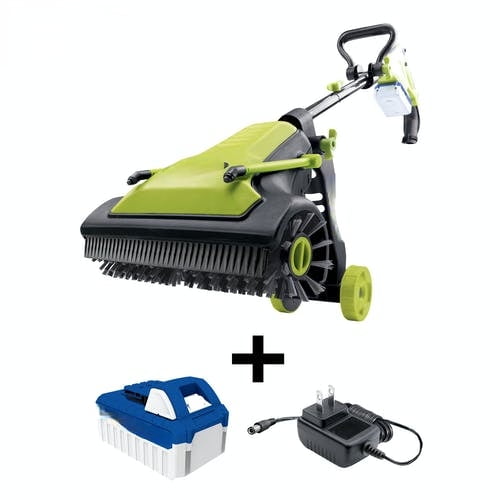 Cordless Patio Cleaner Kit Bristle Brushes Dual Spray Nozzle ， Battery