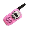 thumbnail image 3 of 2 walkie-talkies para niños de 3 km de largo alcance, sonido claro, radio bidireccional portátil, juguete para niños, color rosa, 3 of 12