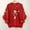#0003-Red, variant on Ailaofu Womens Casual Plaid Flannel Shirts Jackets Long Sleeve Lapel Button Down Fuzzy Shacket Jacket