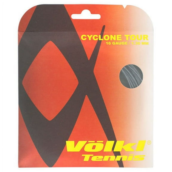 VOLKL Cyclone Tour | Tennis Racquet String | Spin & Control | Ten-sided co-polymer (Anthracite, 16, Set)