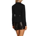 thumbnail image 3 of INSPIRE CHIC Peplum Steampunk Jacket for Women's Stand Collar Double Breasted Casual Office Blazer, 3 of 5