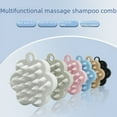 thumbnail image 2 of Wet and Dry Hair Antipruritic Silicone Shampoo Brush Scalp Cleaning Massage Shampoo Comb Shampoo Gadget Massage Brush-Pink, 2 of 4