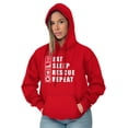 thumbnail image 3 of Eat Sleep Rescue Repeat Firefighter Unisex Plus Fleece Graphic Hoodie Brisco Brands 2X, 3 of 6
