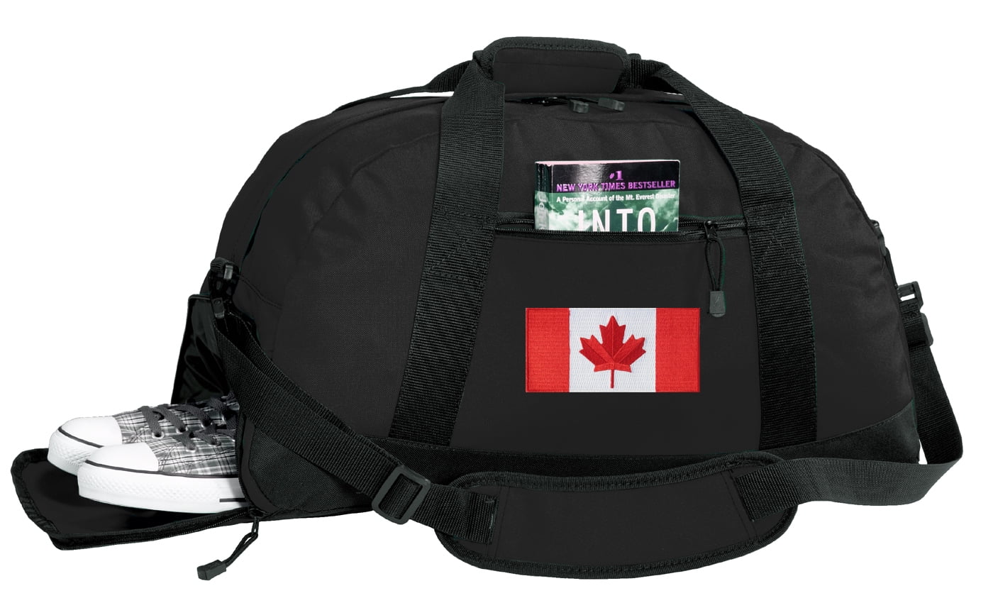 Canadian Flag Duffel Bag or Canada Flag Gym Bag WITH SHOE POCKET