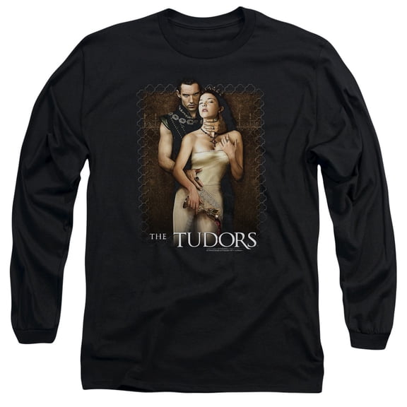 Tudors Spilt Wine Long Sleeve Adult 18/1 T-Shirt Black