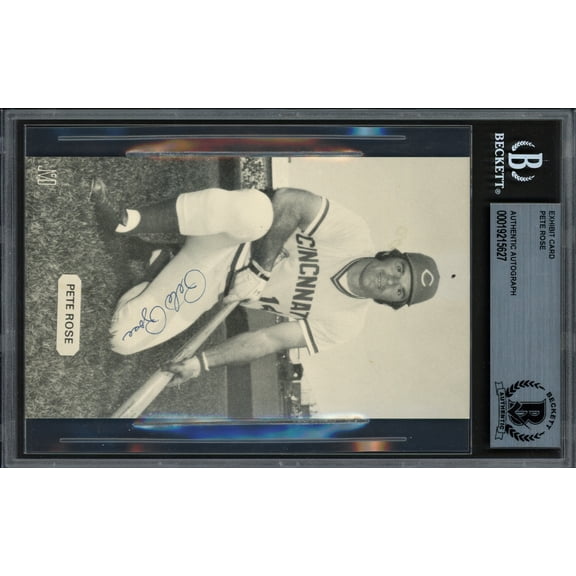 Pete Rose Autographed Postcard Cincinnati Reds Vintage Signature Beckett BAS #19215627