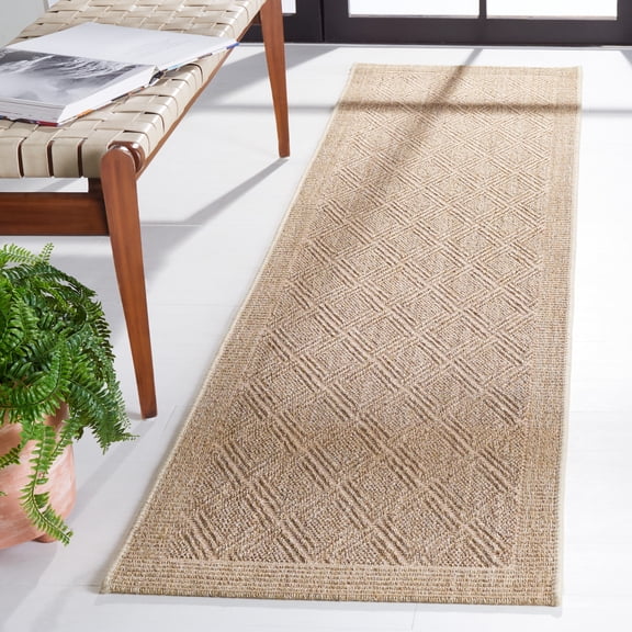 Safavieh Palm Beach Femie Geometric Runner Rug, Sand, 2'3" x 10'