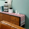 thumbnail image 6 of Red Boho Cotton Linen Table Runner 16 x 72 inch Geometric Stripes Middle Century Plaid Non-slip Rectangular Dining Table Decor for Wedding Party Holiday Dinner, 6 of 8