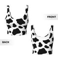 thumbnail image 5 of PAYOHTO Women's Sports Vest Black And White Cow Pattern Quick-drying Breathable Lightweight Elastic Exercise Daily Wear Summer Gift, 5 of 10