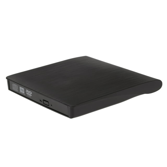 Graflsoa Slim USB 3.0 External DVD-RW Drive with Embedded Cable, Portable CD/DVD Burner for Laptops & Desktops, Plug & Play, No External Power Needed