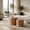 Natural, variant on Nesting Round Coffee Table Set of 2 - Brown Burl Wood Accent Tables for Living Room