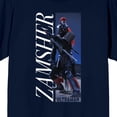 thumbnail image 7 of Ultraman Zamsher Logo text Zamsher text on Navy Short Sleeve Adult T-Shirt-3XL, 7 of 7